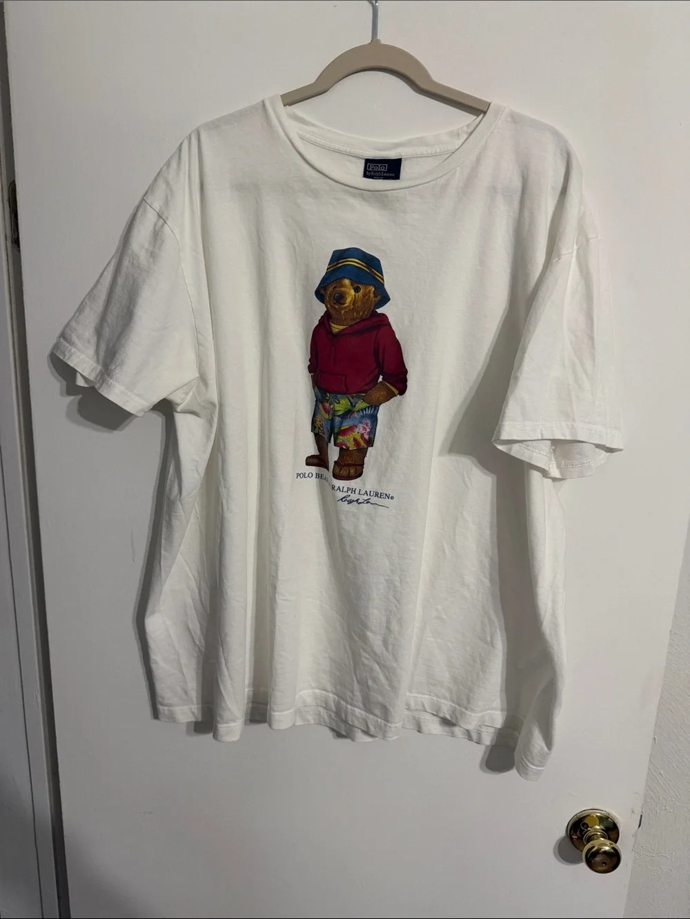 Polo by Ralph Lauren White Bear Graphic Short Sleeve Tee